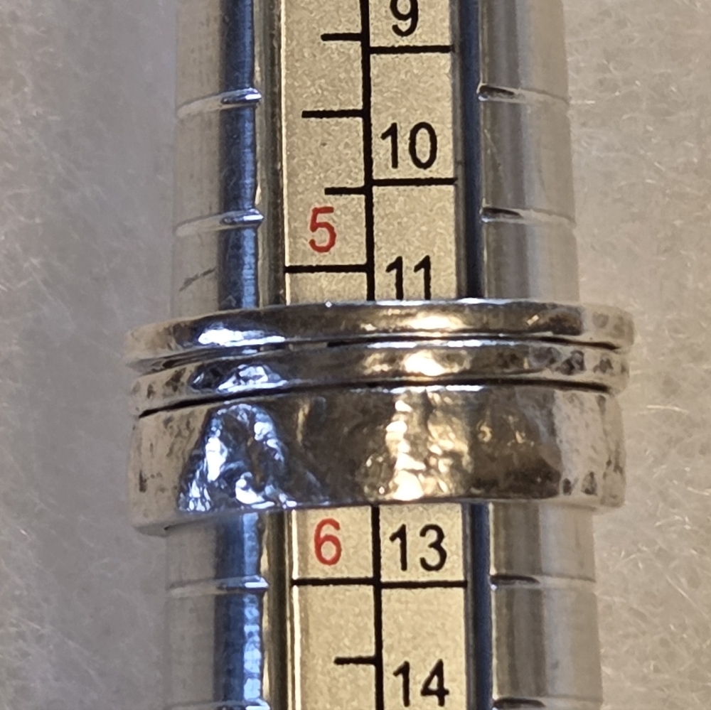 Silpada Sterling Silver & Zirconia Stacking Rings - Picture 10 of 15